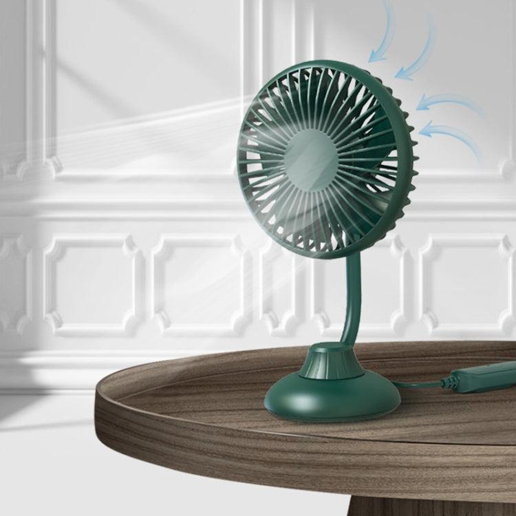 F502 Mini Hose Small Fan Car USB Fan(Green)
