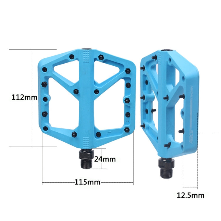 RACEWORK RK66 Mountain Bike Nylon Fiber Pedals(Black)