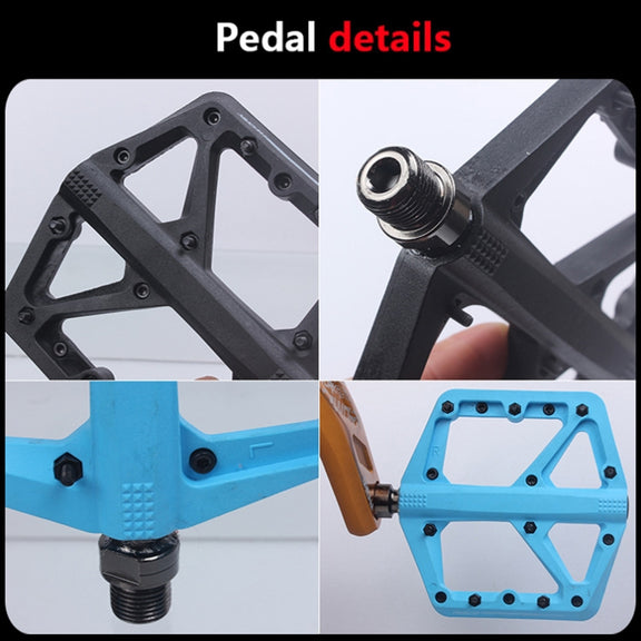 RACEWORK RK66 Mountain Bike Nylon Fiber Pedals(Black)