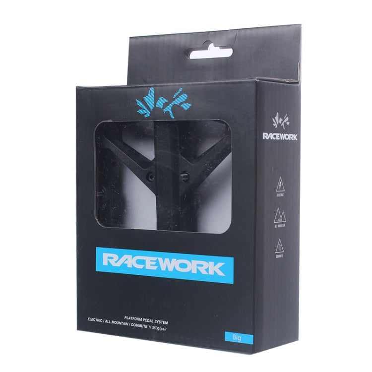 RACEWORK RK66 Mountain Bike Nylon Fiber Pedals(Black)