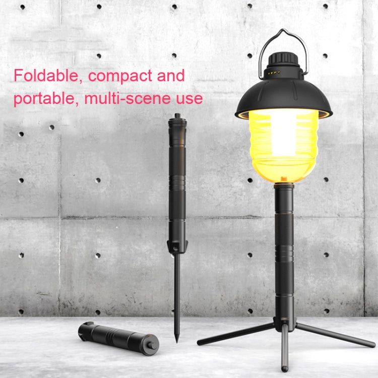 Foldable Portable Aluminum Alloy Tripod Light Stand Mobile Phone Live Tripod(Black)