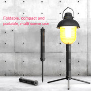 Foldable Portable Aluminum Alloy Tripod Light Stand Mobile Phone Live Tripod(Black)