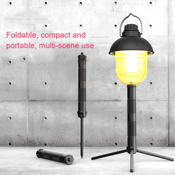 Foldable Portable Aluminum Alloy Tripod Light Stand Mobile Phone Live Tripod(Black)