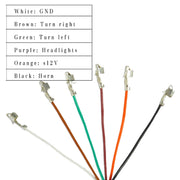 3 In 1 Switch Mountain Car Skateboard Horn Headlights Turn Switch(36V)
