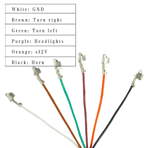 3 In 1 Switch Mountain Car Skateboard Horn Headlights Turn Switch(36V)