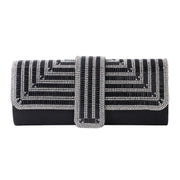 Ladies Evening Bag Shoulder Bag Hand Messenger Bag(Black)