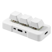 MK321 3 Keys Custom Keys Game Office PS Clip Macro Programming Keypad, Cable Length: 1.5m(White)