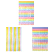 2 PCS 2M Birthday Party Decoration Background Rain Curtain(Rainbow Gradient)