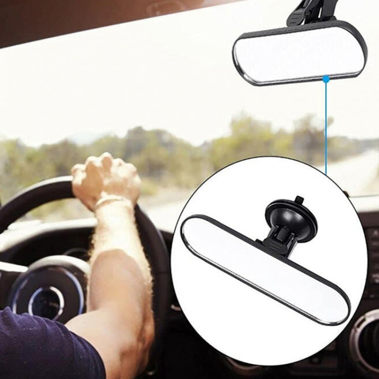 CZC-220 Car Strong Suction Cup Big Vision Flat Rearview Mirror(Blue Mirror)