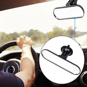 CZC-220 Car Strong Suction Cup Big Vision Flat Rearview Mirror(Blue Mirror)
