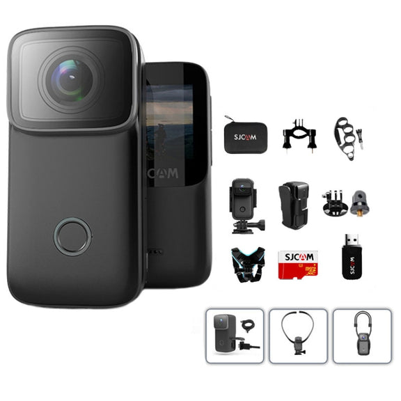 C200 4K Face Recognition WIFI Anti-Shake Outdoor Cycling Water-resistant Sports Camera(Black Set)
