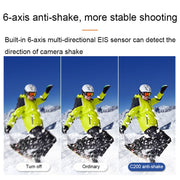 C200 4K Face Recognition WIFI Anti-Shake Outdoor Cycling Water-resistant Sports Camera(Black Set)