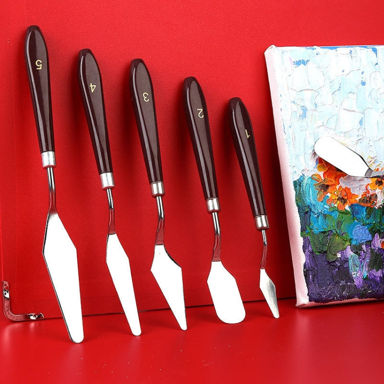 1 Sets/5PCS Plastic Handle Acrylic Painting Gouache Paint Knife