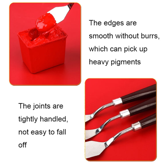 1 Sets/5PCS Plastic Handle Acrylic Painting Gouache Paint Knife