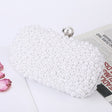 Pearl Evening Bag Soft Face Lock Ladies Shoulder Bag Crossbody Small Square Bag(White) - Single-shoulder Bags by PMC TechLife | Online Shopping South Africa | PMC TechLife
