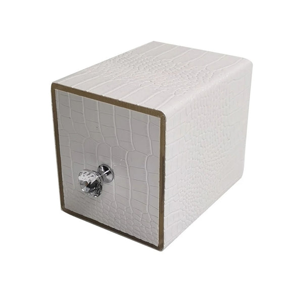 Dustproof Blue Light Disinfection Nail Polisher Storage Box(White)