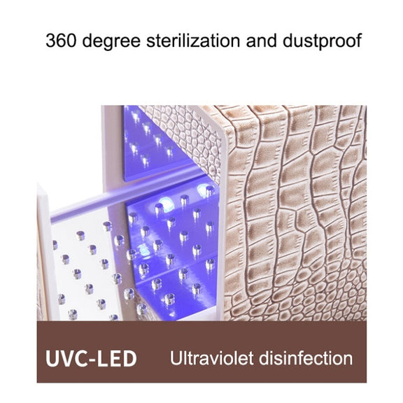 Dustproof Blue Light Disinfection Nail Polisher Storage Box(White)