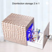 Dustproof Blue Light Disinfection Nail Polisher Storage Box(White)
