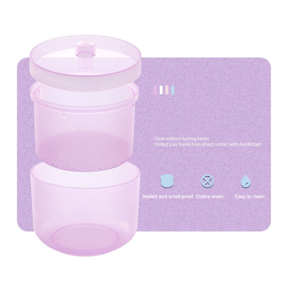 Nail Polisher Can Be Soaked And Drained Cleaning Disinfection Box(White)