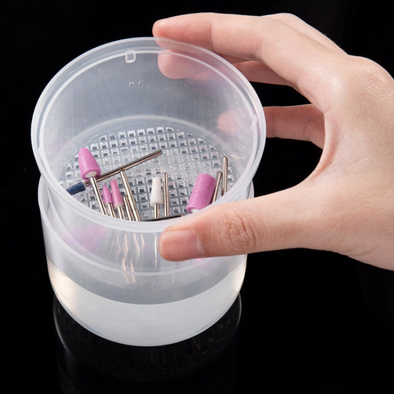 Nail Polisher Can Be Soaked And Drained Cleaning Disinfection Box(Pink)