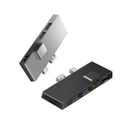W05 8 In 1 USB3.1 Gne1 Ethernet RJ45 Converter For Surface Pro4/5/6(Black)
