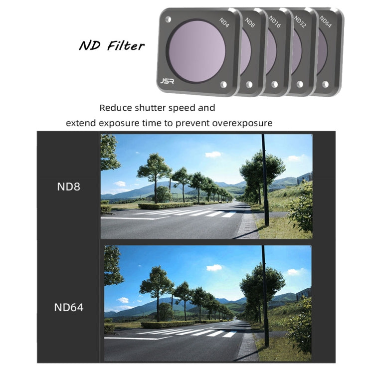 JUNESTAR Action Camera Filters For DJI Action 2,Style:  CS-8in1