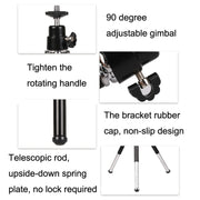 2PCS Projector Phone Stand Desktop Portable Telescopic Mini Metal Tripod, Style: 2 Sections (Silver)
