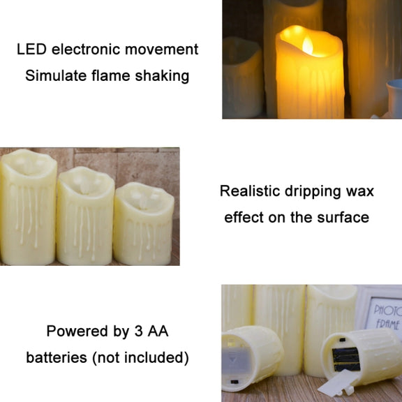 LED Electronic Candle Lights Halloween Christmas Decoration Props, Size: 7.5x17.5cm(Plastic Tears Candle Lights)