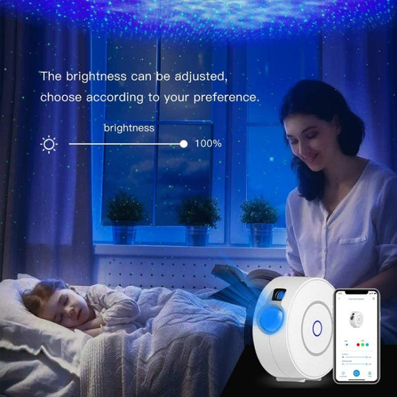 WiFi Graffiti Smart Circular Star Projection Light Home Theater Atmosphere Light(UK Plug)