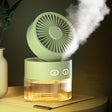 OM008 Desktop Foldable Spray Humidification Mini USB Water Cooling Fan(Mousse Green) - Electric Fans by PMC TechLife | Online Shopping South Africa | PMC TechLife | Buy Now Pay Later Mobicred