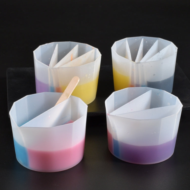 2 PCS DIY Crystal Epoxy Color Separation Cup Silicone Toning Cup, Style: 2 Grid