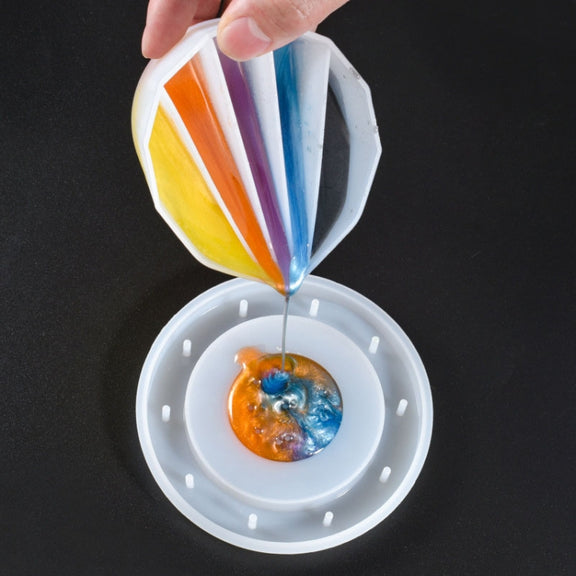 2 PCS DIY Crystal Epoxy Color Separation Cup Silicone Toning Cup, Style: 3 Grid