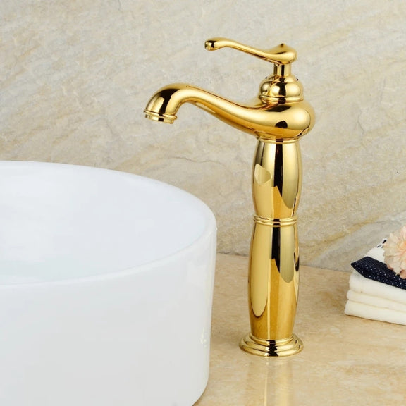 Hot And Cold Mixed Water Basin Imitation Water Faucet, Style: High Model