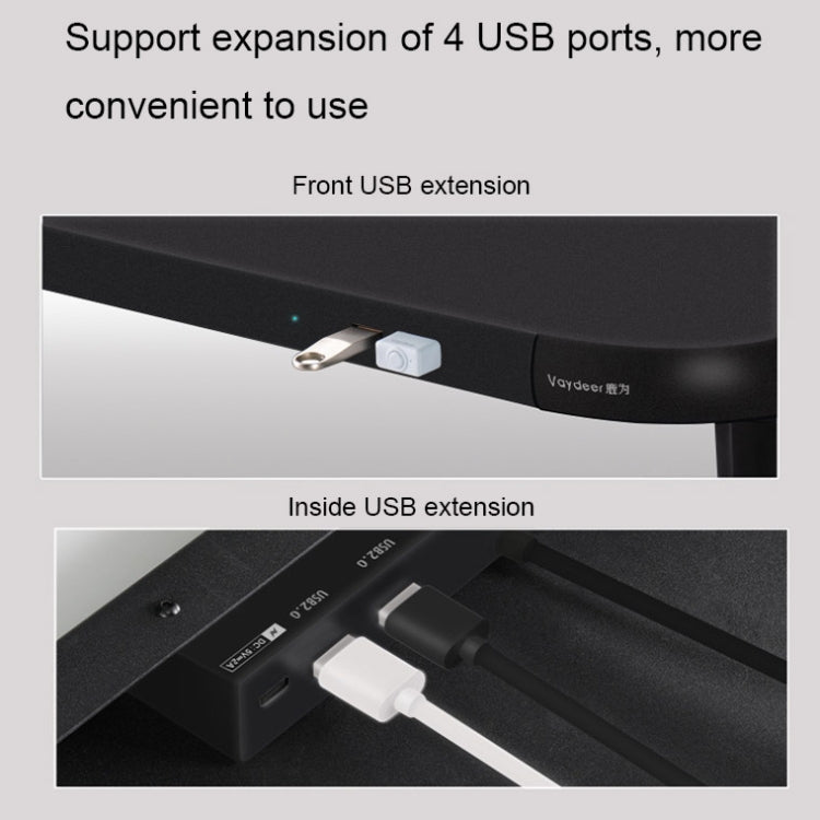 Vaydeer ZGP011 Metal Corner Computer Monitor Raised Rack(USB3.0+3 x USB2.0)