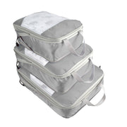 3 PCS/Set Travel Water-resistant Compression Clothes Storage Bag(Gray With Net)