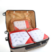 3 PCS/Set Travel Water-resistant Compression Clothes Storage Bag(Red With Net)