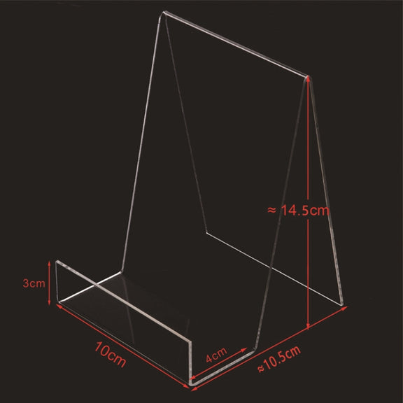 2 PCS Acrylic Display Stand Transparent Book Shelf Photo Frame Holder
