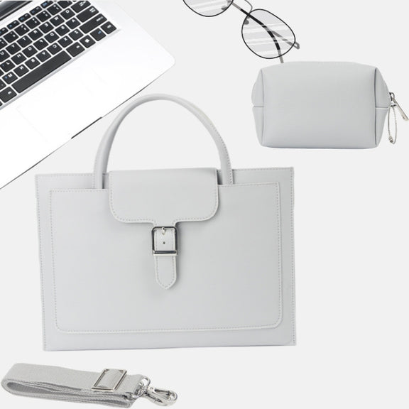 S176 Portable Water-resistant Laptop Bag with Power Pack, Size: 14 inches(Light Grey)