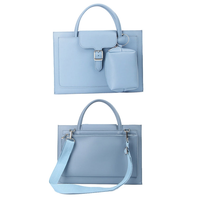S176 Portable Water-resistant Laptop Bag with Power Pack, Size: 14 inches(Sky Blue)