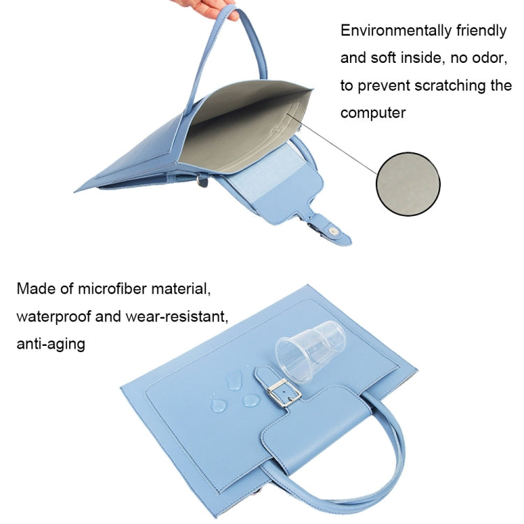 S176 Portable Water-resistant Laptop Bag with Power Pack, Size: 15 inches(Sky Blue)