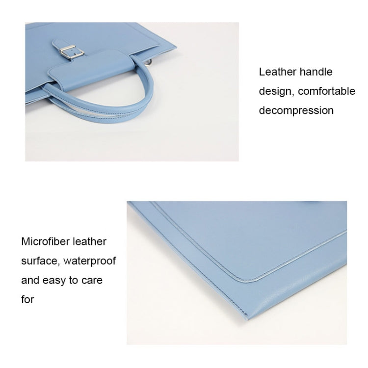 S176 Portable Water-resistant Laptop Bag with Power Pack, Size: 15 inches(Sky Blue)