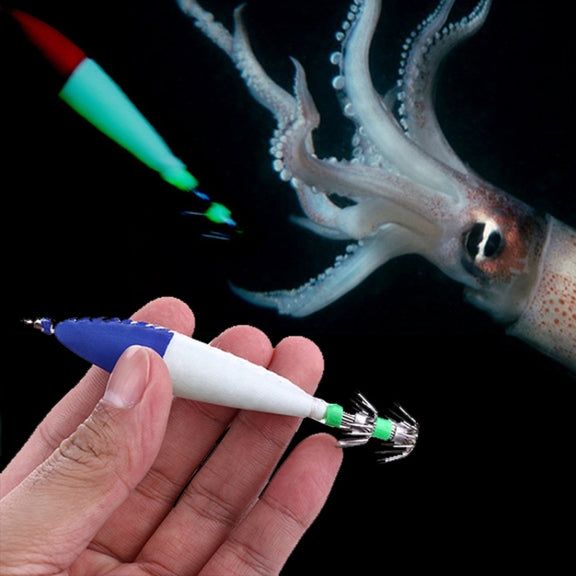 5 PCS / Bag HENGJIA SJ001 Luminous Explosion Squid Hook Deep Sea Fishing Fake Bait(2)