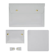 S178 3 In 1 Leather Water-resistant Laptop Liner Bag, Size: 13 inches(Light Grey)