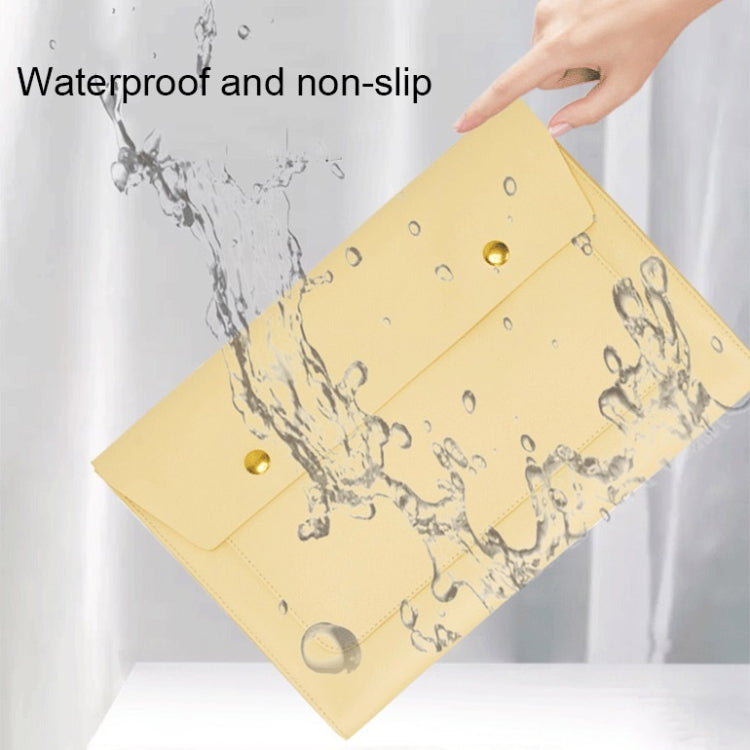 S178 3 In 1 Leather Water-resistant Laptop Liner Bag, Size: 13 inches(Light Yellow)