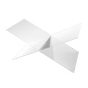 X-shaped Acrylic Bookshelf Transparent Book Sheet Music Display Stand(28x15.5x15.5cm)