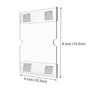 2 PCS 4x6 Inch Wall Mounted Acrylic Signage Bracket Wall Photo Frame