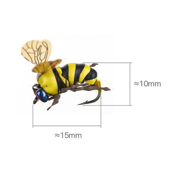 Floating Bionic Bee Road Bait Insect Fake Bait(8-3b)