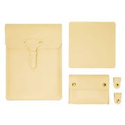 S177 3 In 1 Leather Water-resistant Laptop Liner Bags, Size: 13 inches(Light Yellow)