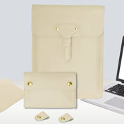 S177 3 In 1 Leather Water-resistant Laptop Liner Bags, Size: 13 inches(Light Grey)