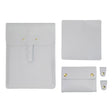 S177 3 In 1 Leather Waterproof Laptop Liner Bags, Size: 14 inches(Light Grey) - 14.1 inch by PMC TechLife | Online Shopping South Africa | PMC TechLife | Buy Now Pay Later Mobicred